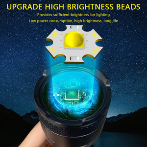 Rechargeable <b>Led</b> <b>Flashlight</b> With Digital Display Outdoor Portable High Brightness Aluminum Alloy Body - Product Image 4