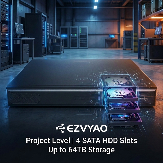 Enterprise 32-Channel 4K NVR H.265+ Compression 2/4 HDD Slots for Output Motion Detection for Project Security Surveillance