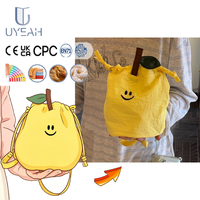 Porte-clés en peluche douce personnalisé UYEAH OEM/ODM CPC/EN71/CE, design original, fruits en peluche, porte-monnaie, cadeau pour enfant