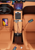 Chargeur de voiture 6-en-1, chargeur super rapide, nouveau modèle 2026, câble allongé de 1,5 m, chargeur pour siège arrière de voiture