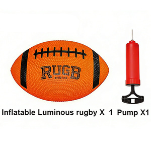 Ballon de rugby gonflable lumineux en plastique pour enfants, jouet sportif pour jeux en extérieur, s'illumine dans le noir, LED, entraînement, jeux de soirée, cadeaux - Product Image 3