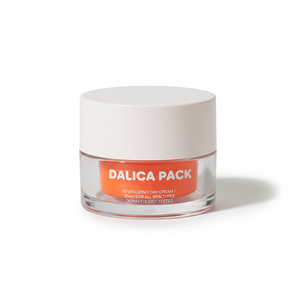 Pot en plastique acrylique Dalica Packaging avec couvercle blanc et intérieur orange, couleur et logo personnalisés, design moderne et <span class=keywords><strong>minimaliste</strong></span> pour cosmétiques - Product Image 1