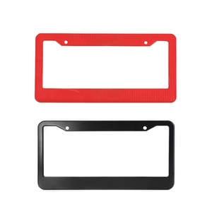 Marco Universal para Matrícula de Acero Inoxidable Rojo Mate con Tapas de Tornillo, Estándar Estadounidense, Accesorios para Portamatrículas de Automóvil - Product Image 4