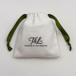 Sac Cadeau Cosmétique en Coton Recyclé Mini Personnalisé avec Logo, Écologique, Réutilisable, à Cordon de Serrage, pour le Commerce de Gros - Product Image 1