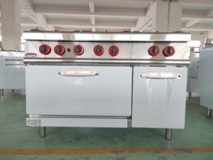 48 Inch Commercial Freestanding 6 Burners Gas Cooking <strong>Stove</strong> With Oven and Cabinet - Product Image 4