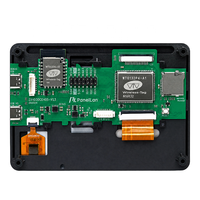 Layar Sentuh LCD 4.3 inci ESP32 P4 dan ESP32-C5 Dual Chip Baru WT32P4C5-43S Dual Band Wi-Fi6 Resolusi 800X480 Tampilan Esp32
