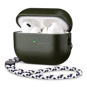 Étui pour écouteurs en cuir ciré <span class=keywords><strong>de</strong></span> qualité supérieure pour Apple <span class=keywords><strong>AirPods</strong></span> Pro 3, protection antichoc - Product Image 3