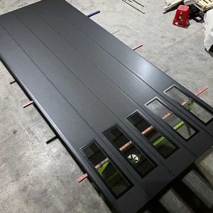 Porte de <span class=keywords><strong>garage</strong></span> automatique moderne en aluminium et verre, nouvelle combinaison noire, pour villa, <span class=keywords><strong>à</strong></span> <span class=keywords><strong>vendre</strong></span> - Product Image 4