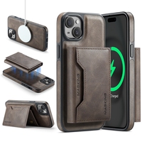 Sarung dompet 2 in 1 kulit dengan slot kartu, sarung kulit desain pengisi daya nirkabel iPhone 12/12 Pro/13/14/15 Plus/16 Promax