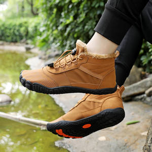 महिलाओं का गर्म बर्फ बूट पानी प्रतिरोधी गैर पर्ची नरम पुरुषों की लंबी पैदल यात्रा जूते - Product Image 4