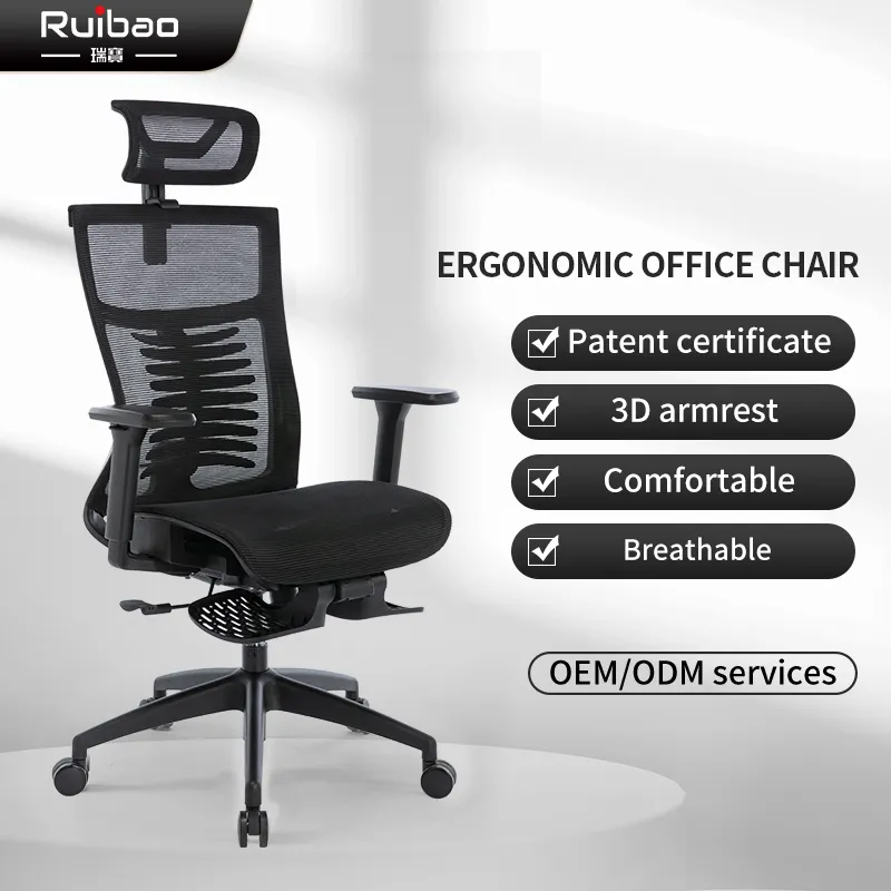 Kursi Kantor Ergonomis Kain Jaring Kualitas Tinggi Staf Bantalan Baik