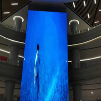 Panneau d'affichage à LED en verre super clair Affichage de signalisation LED transparent haute luminosité pour mur vidéo publicitaire dans le hall de l'ascenseur