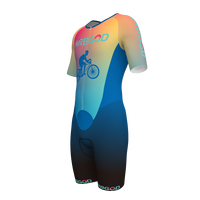 QUANTITÉ MINIMALE DE COMMANDE Est 1pc Vélo Conception de HIRBGOD Gros Hommes Sprint Triathlon Un Morceaux/Un Sac De PP Triathlon Costume Avec 3 Poche Arrière