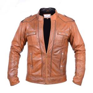 Chaqueta Casual Cálida de Cuero Unisex, Estilo Nuevo, Otoño Invierno, Impermeable, Cortavientos, Camuflaje, Cuello Alto, Corte Holgado - Product Image 1