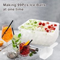 Bac à glaçons empilable KLEAR sans BPA, qualité alimentaire, avec couvercle, résistant à la chaleur 230°C et au froid -40°C, pour la fabrication de boules de glace