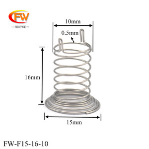 Finewe Factory Custom 16mm Long Double Ear <strong>Compression</strong> <strong>Springs</strong> 0.4mm Nickel Plating Alloy Wire Industrial Coil Style - Product Image 2