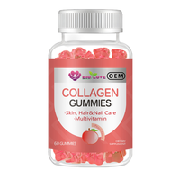 Gummies au collagène pour les cheveux et les ongles avec de la vitamine C pour stimuler la synthèse du collagène, améliorer les cheveux secs et les ongles cassants, complément beauté