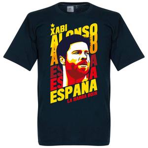 T-shirt de football décontracté rétro de l'équipe nationale d'Espagne en coton pur respirant et anti-humidité à coupe ample - Product Image 2