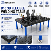Table de soudage flexible 3D Mestarda D16, surface en acier Q355 nitruré, poste de travail modulaire pour le soudage, taille personnalisée disponible