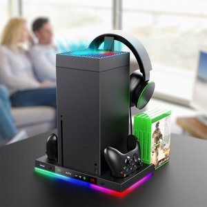 PG-XBX024S cho xboxes loạt x chơi game giao diện điều khiển thông minh kiểm soát nhiệt độ cơ sở + trên mái nhà Quạt làm mát với RGB Khung ánh sáng - Product Image 5