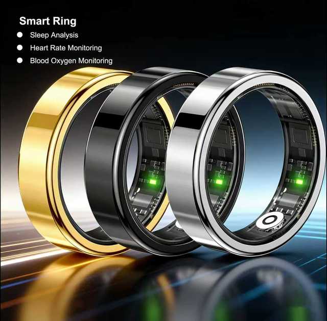 Multilingual Sleep Analysis Fashion Smart Ring Women Men Heart Rate Blood Pressure Fitness Tracker Sleep Monitor App Control
