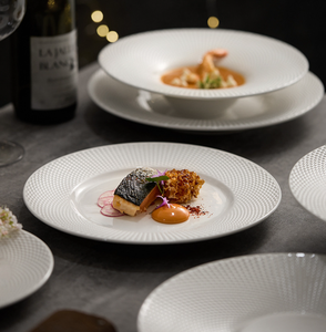 Assiettes en porcelaine blanche écologiques en gros, assiettes à dîner, à dessert et à soupe |   Hôtels, Restaurants de luxe, Mariages - Product Image 4