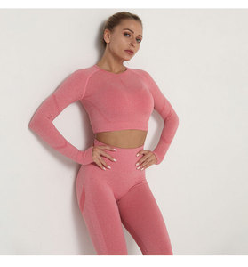 3PCS Seamless Activewear Sports Bra+ <strong>Long</strong> <strong>Sleeve</strong> Yoga <strong>Top</strong> Shirts+High Waist Leggings Set Yoga <strong>Gym</strong> Sets Fitness Women Sport Suit - Product Image 6