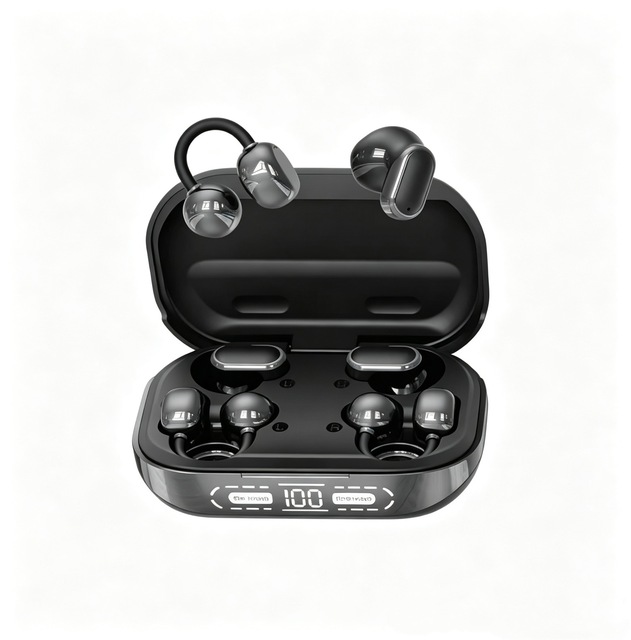 2026 New Ear Clip Wireless Blue-tooth 6.0 Earbuds IPX5 Sports Headphones Sleep Earphones AI Noise Reduction Long Battery Life