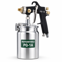 Pistolet à peinture pneumatique professionnel PQ-1 à alimentation par aspiration avec gobelet en aluminium