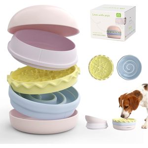 Tazón para Perros Superdesign Hamburger de 6.1 Pulgadas Apilable para Gatos y Perros Pequeños con Tapa - Product Image 2