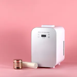 En gros Skincare Réfrigérateur Mini Réfrigérateur Logo De Luxe Noir Beauté Maquillage Réfrigérateur Pour Réfrigérateur Cosmétique