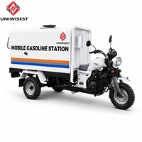 Pot d'échappement silencieux refroidi par eau 300CC à 3 sections, double klaxon sonore, lumière d'avertissement, pour véhicule mobile motorisé à grande capacité, à carburant fermé