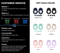 Bouchons d'oreilles en silicone personnalisés avec logo, réduction du bruit, ultra-confort, réutilisables, certifiés EN352-2, pour le sommeil et la concentration profonde