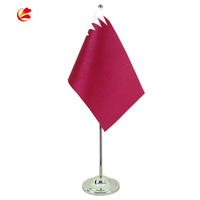 Moins cher personnalisé drapeau de bureau double face impression bulgarie drapeau de bureau