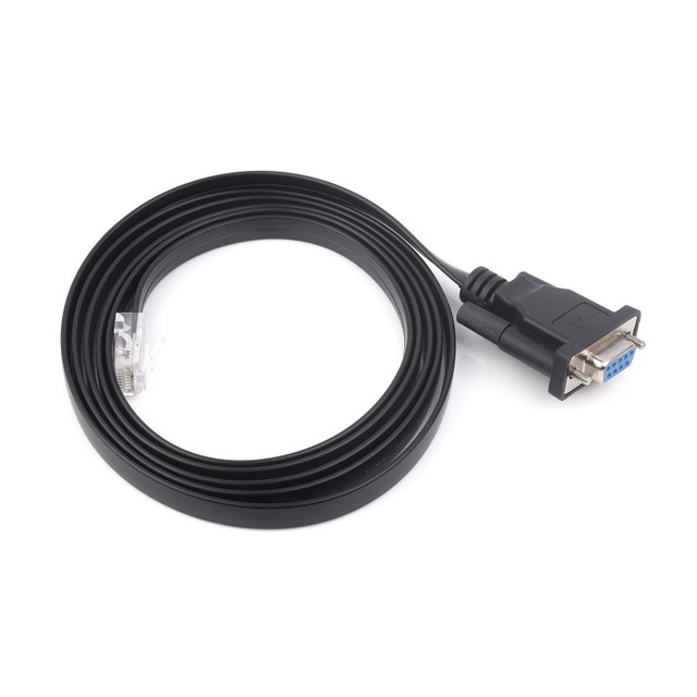 RS232 to RJ45 Console Cable, RS232 DB9 Female Port to RJ45 Console Male Port, Cable Length 1.8m