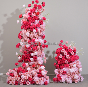 Bunga menara kue merah muda buatan tangan kualitas tinggi Set lengkungan klakson bunga untuk dekorasi pesta ulang tahun - Product Image 2