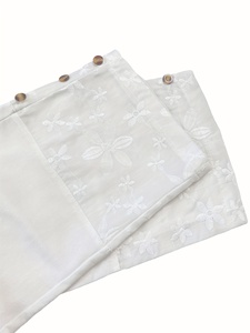 <span class=keywords><strong>Pantaloni</strong></span> Floreali Larghi da <span class=keywords><strong>Donna</strong></span> <span class=keywords><strong>con</strong></span> Vita Elastica Plissettata Bianca in Stile Estivo per Viaggi Casual, Vacanze e Gite - Product Image 4