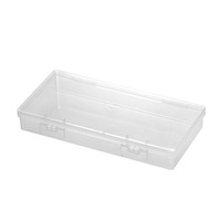 Outils d'art des ongles en plastique transparent boîte de rangement d'affichage de bijoux étuis de rangement en plastique pour organisateur quotidien de batterie