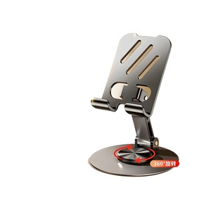 Soporte metálico para tableta, soporte de escritorio ajustable con rotación de 360 ​​grados para transmisión en vivo y uso general, Base antideslizante - Product Image 2