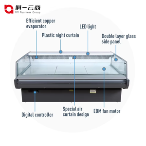 Mostradores de exhibición refrigerados de temperatura única comercial de gran oferta Congeladores de exhibición de supermercado directos de fábrica - Product Image 2