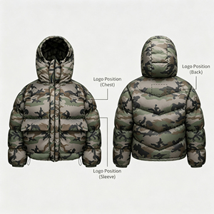 <span class=keywords><strong>Chaqueta</strong></span> Acolchada con Capucha y Camuflaje para Hombre, Personalizable con Logotipo, Resistente al Viento, <span class=keywords><strong>Chaqueta</strong></span> de Plumón para Invierno, Venta al Por Mayor OEM - Product Image 4