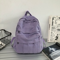 Özel Logo toptan tuval kitap çanta: kızlar ve kadınlar için Trendy Retro kolej okul sırt çantası