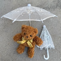 Mini parapluie artisanal en dentelle pour enfants, en tissu nylon 190T, style ethnique, accessoire décoratif et de performance pour la danse et le studio photo