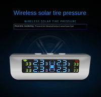 Système de surveillance de la pression des pneus, TPMS solaire sans fil avec 4 capteurs externes, affichage coloré