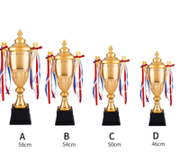 Trophée de tasse en métal de vente chaude grands trophées personnalisés récompensent l'artisanat en métal