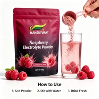 Poudre d'électrolytes à la framboise soluble dans l'eau OEM, saveur naturelle d'orange, sans sucre, boisson hydratante, poudre d'électrolytes