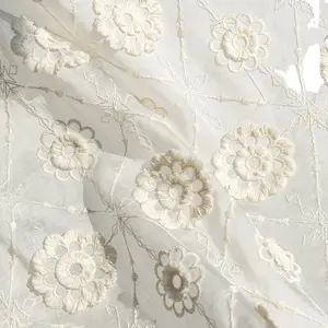 Factory Wholesale French 3d Flower Embroidery Lace Fabric For Garment