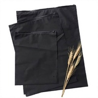 Sacs Ziplock en PVC/PE Noir Mat/Givré Biodégradable et Recyclable pour Vêtements, Chaussures et Chaussettes – Emballage Personnalisé en Gros