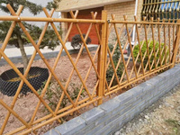 Postes de Cerca de Aleación de Aluminio con Aspecto de Bambú para Cerramientos de Jardín, Límites Rústicos de Propiedades y Aplicaciones Decorativas de Paisajismo