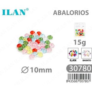 Perline Ilan 10mm Multicolore 15g per Lavori Artigianali - Product Image 1